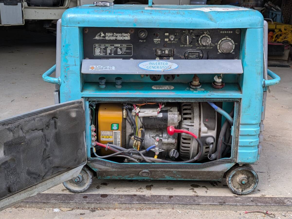 引き取り限定　デンヨー 発電溶接機 GAW-180ES ガソリンエンジン_画像2