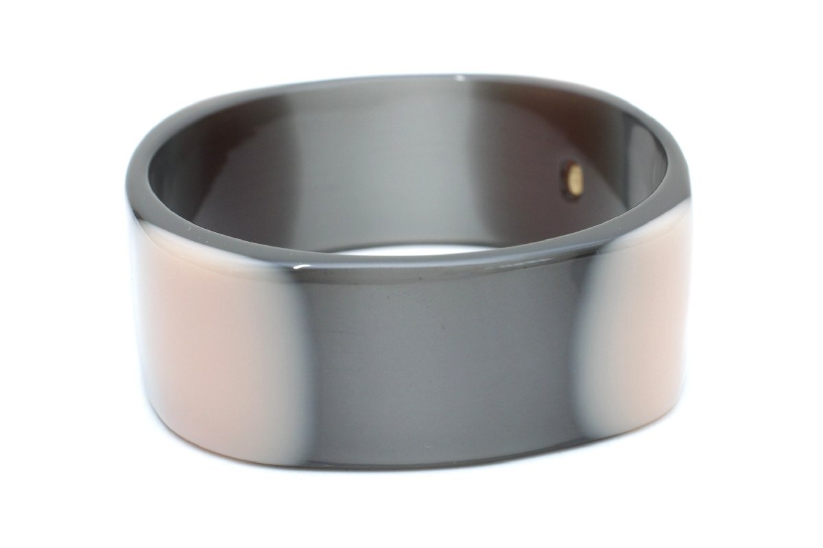 1T213☆ シャネル CHANEL ☆ ヴィンテージ ココマーク バングル 01A クリアグレー/ピンク 良品 難あり【ニューポーン】_画像2