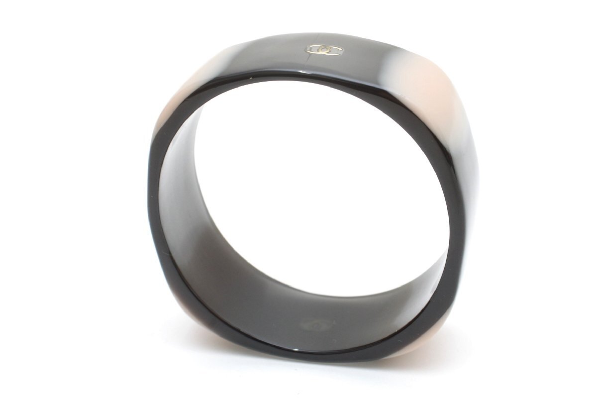 1T213☆ シャネル CHANEL ☆ ヴィンテージ ココマーク バングル 01A クリアグレー/ピンク 良品 難あり【ニューポーン】_画像3