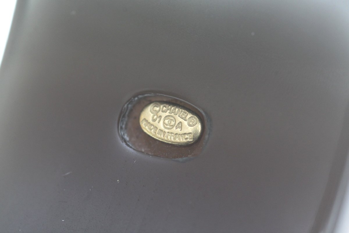 1T213☆ シャネル CHANEL ☆ ヴィンテージ ココマーク バングル 01A クリアグレー/ピンク 良品 難あり【ニューポーン】_画像4