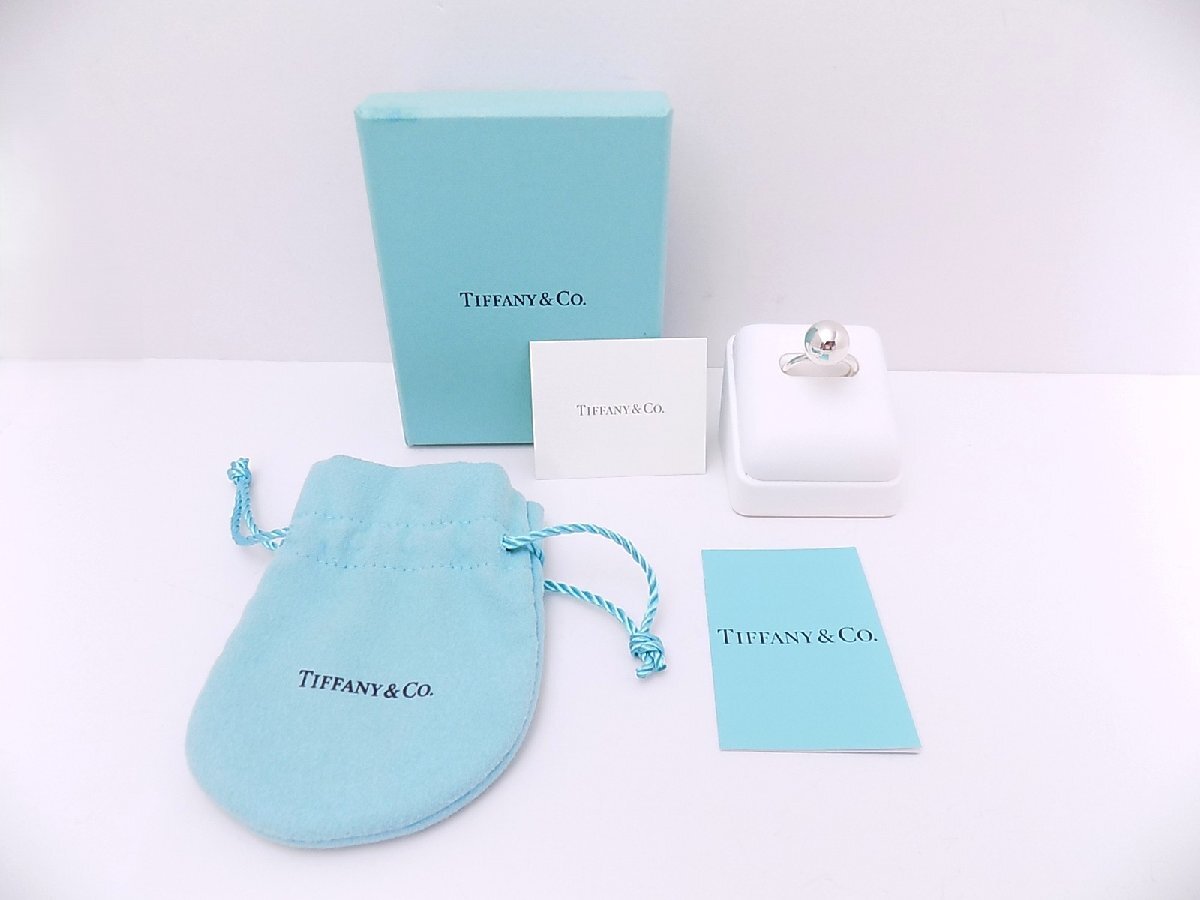 1T207 ◆TIFFANY＆CO ティファニー シルバーリング NEW YORK ハードウェアボール レターパックプラス◆【ニューポーン】_画像1