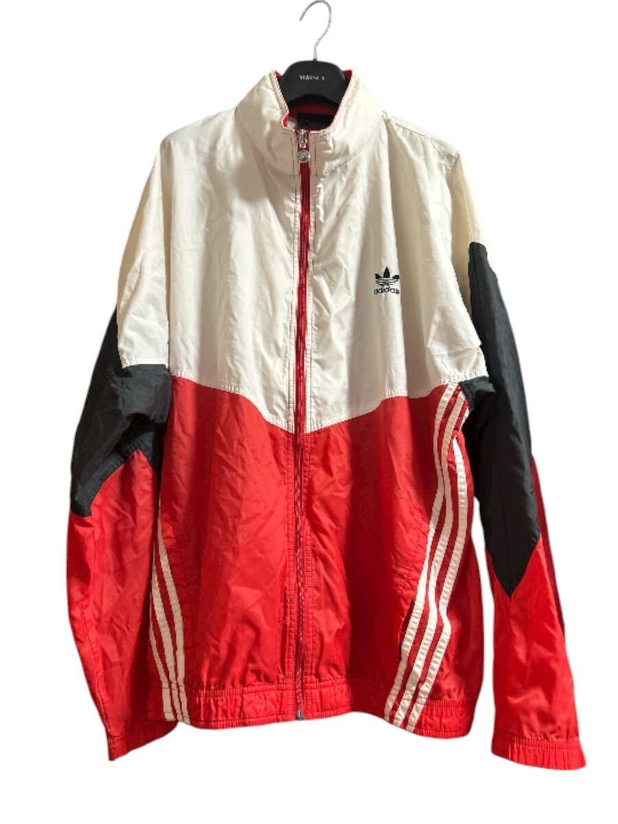 入手困難 adidas アディダス オリジナルス ジャージ トラック トップ レア 80s 90s ヴィンテージ ナイロン ジャケット L_画像1