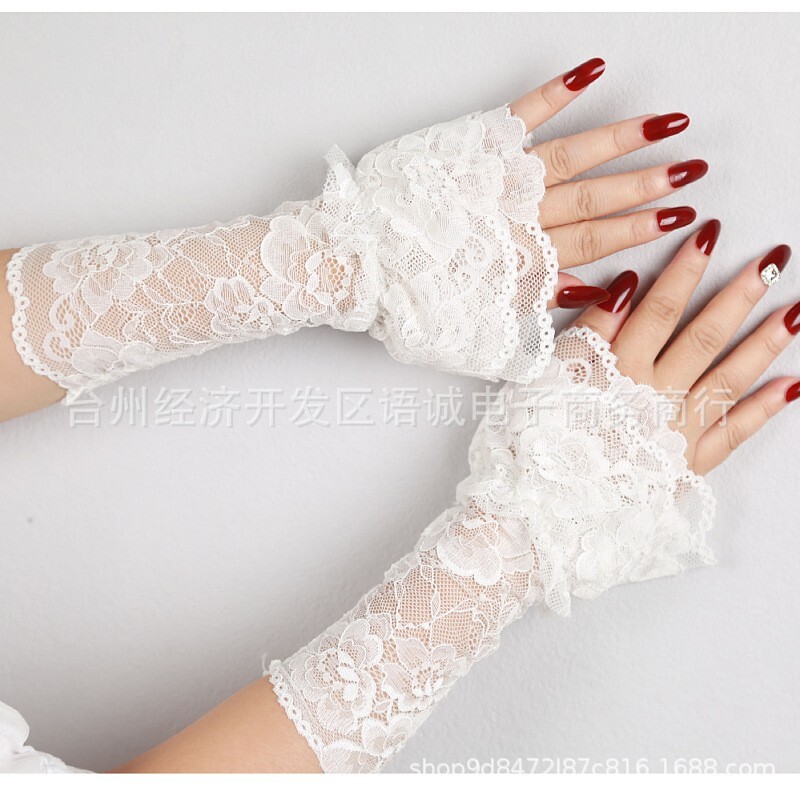 グローブ ホワイト レース つけ袖 成人式 袴 振袖 手袋 着物　人気　白　おしゃれ　袖口　和装小物_画像4