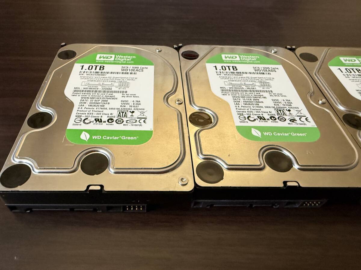 使用時間短め ウエスタンデジタル 1TB 4台まとめて 詳細は画像をご覧下さい。ハードディスク Westerndigital 1テラ_画像2