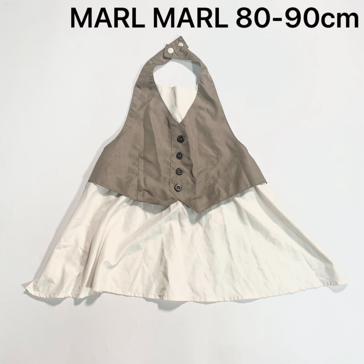 MARLMARLマールマール ジレベストデザイン 前掛け お食事エプロン スタイ よだれかけ 80-90cm ベビー服_画像1