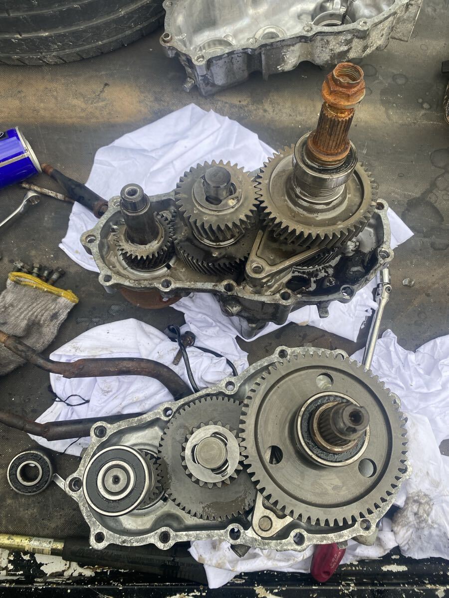 ジムニーja11 トランスファー　ダウンギア組み込み済み　ジールタイプC 2駆ロー加工済み　２本レバー _画像3