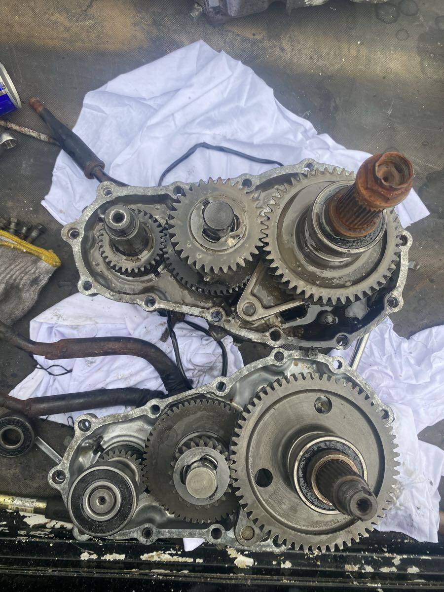 ジムニーja11 トランスファー　ダウンギア組み込み済み　ジールタイプC 2駆ロー加工済み　２本レバー _画像4