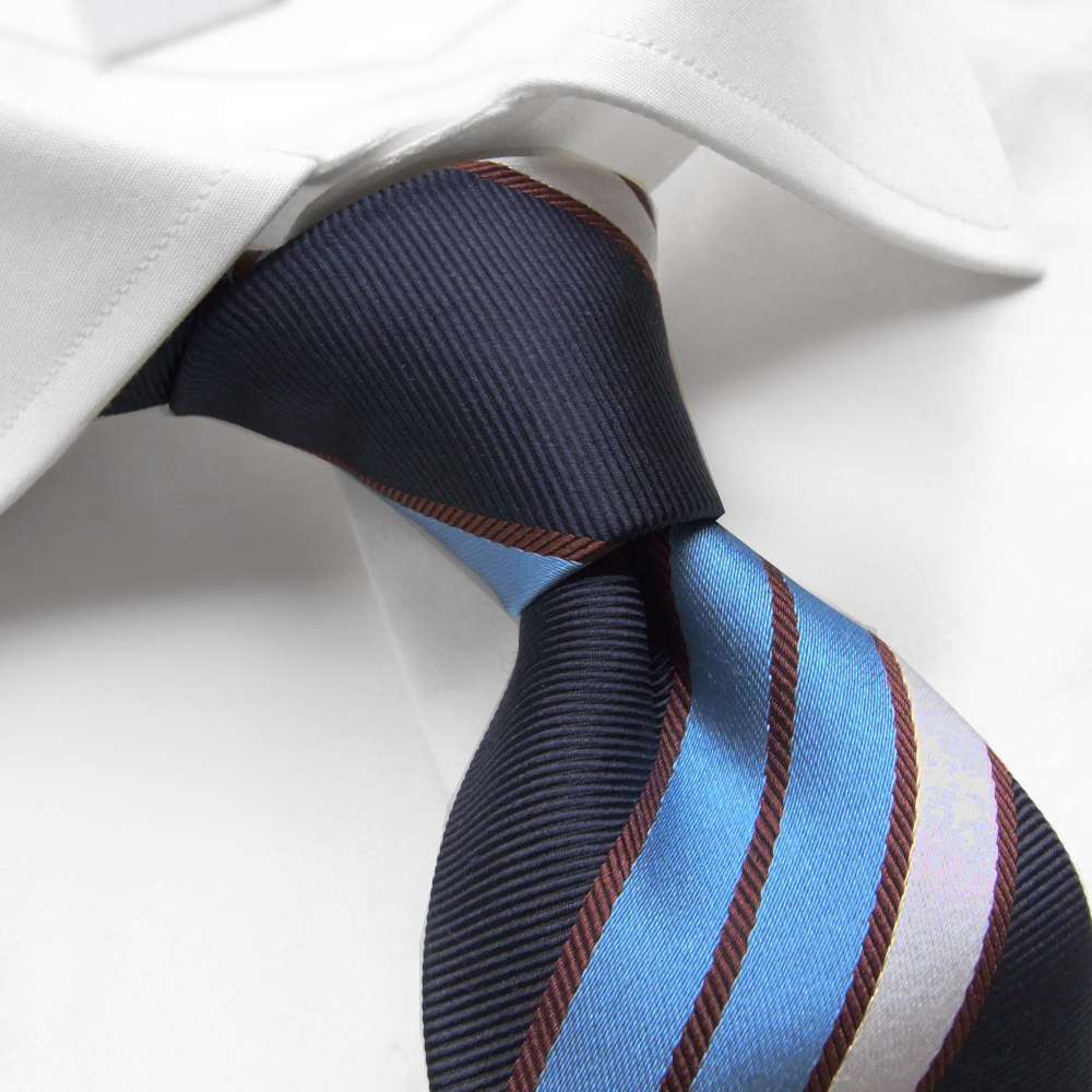 ◇◆FRANCO BASSI（フランコ バッシ）/オフィス使いとして活躍！即戦力として使えるレジメンタルストライプシルクタイ_画像1