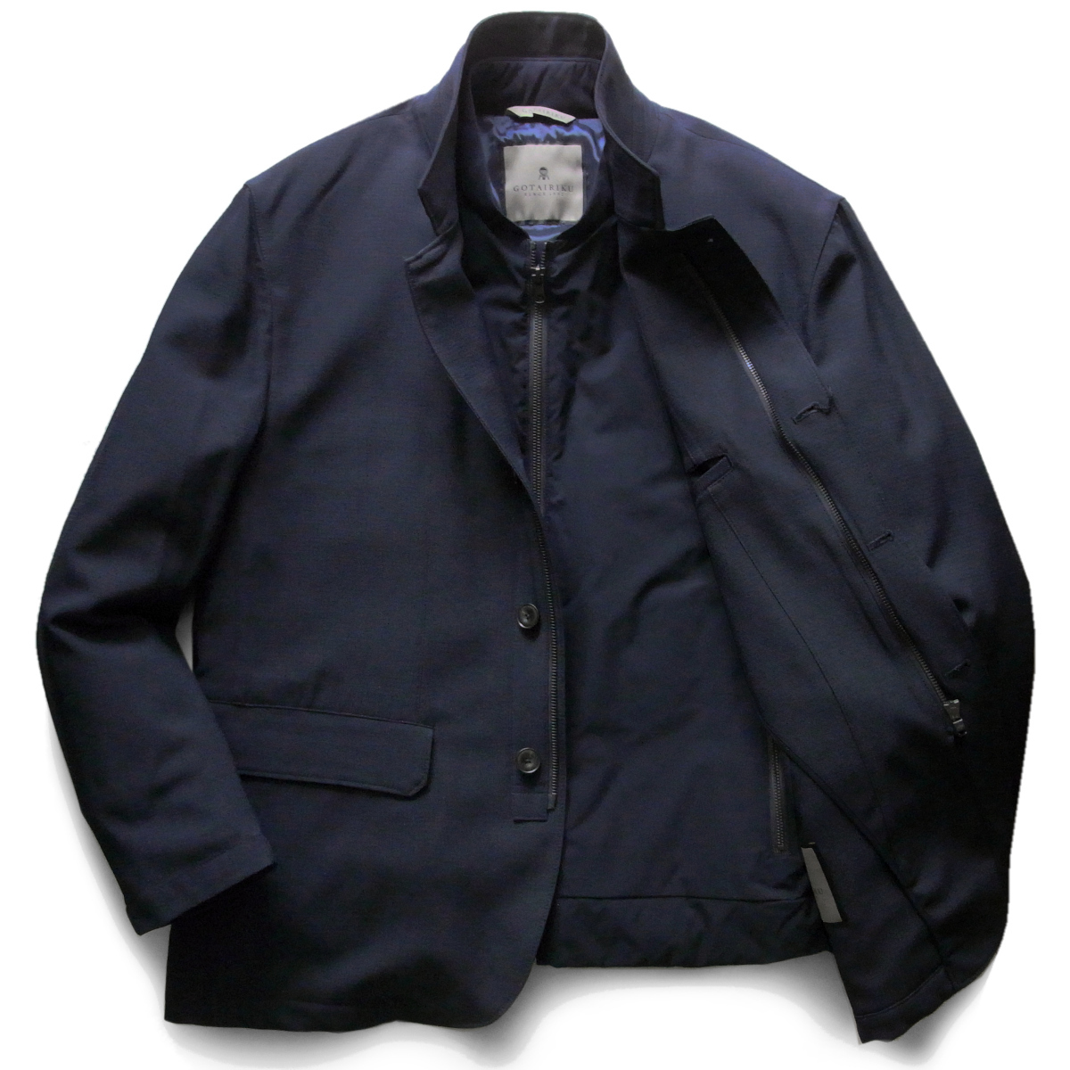 ◇◆GOTAIRIKU（五大陸）/秋冬春の３シーズンで活躍！実用的で費用対効果に優れたダウンインナーブルゾン２ｗａｙジャケット【BL】/5.9万_画像6