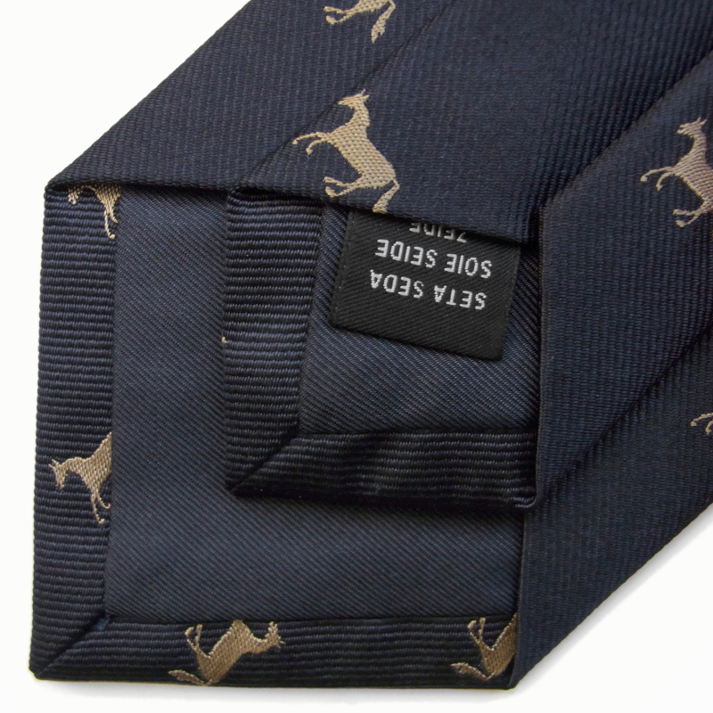 ◇◆Holliday＆Brown（ホリデー アンド ブラウン）/≪HAND MADE≫オンオフで活躍！Ｖゾーンに気品が薫るホース柄シルクタイ_画像5