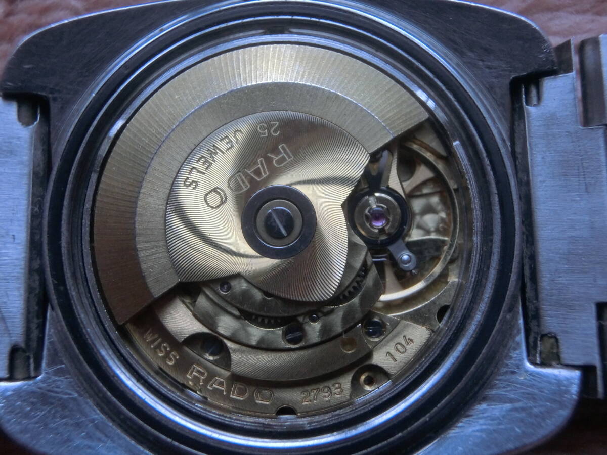 ●希少なスイスの逸品●動作も注意●RADO/ライジングスター/Rising Star・Ref 1189●25石 自動巻き・純正ベルト付・1970年代●カットガラス_画像3
