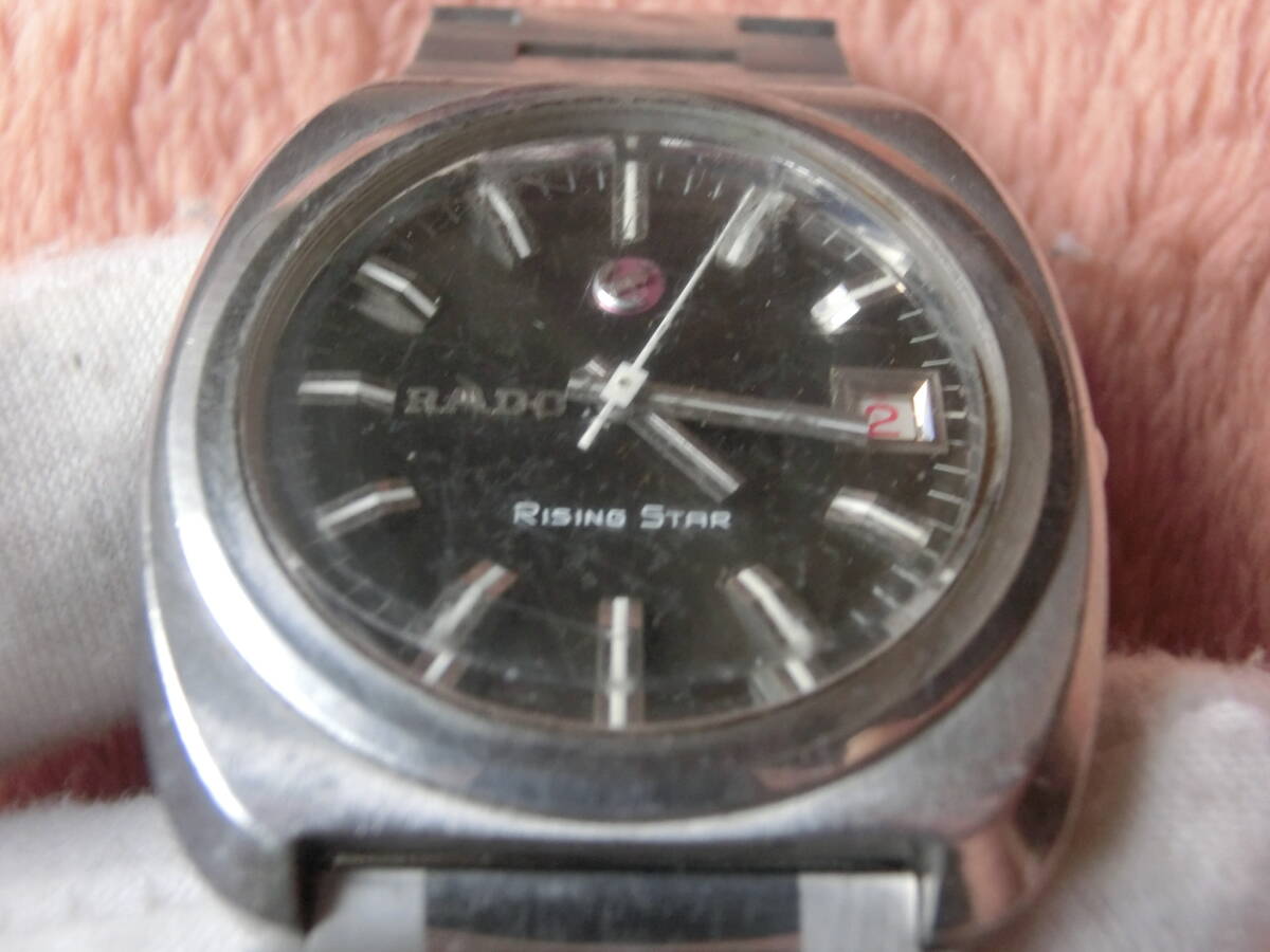 ●希少なスイスの逸品●動作も注意●RADO/ライジングスター/Rising Star・Ref 1189●25石 自動巻き・純正ベルト付・1970年代●カットガラス_画像6