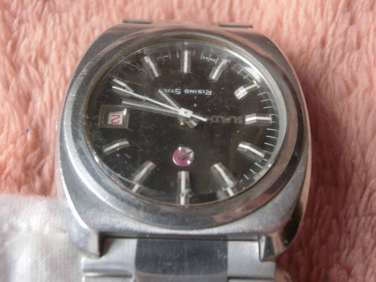 ●希少なスイスの逸品●動作も注意●RADO/ライジングスター/Rising Star・Ref 1189●25石 自動巻き・純正ベルト付・1970年代●カットガラス_画像7