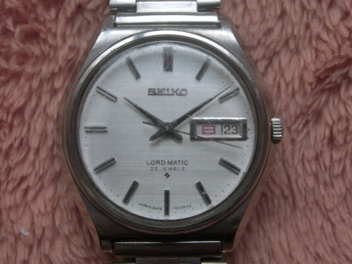 ★動作も調整要●セイコー / SEIKO・⑧ロードマチック / LORD MATIC・デイデイト●希少な25石・自動巻き・5606-7010●1978年●ヴィンテージ_画像2