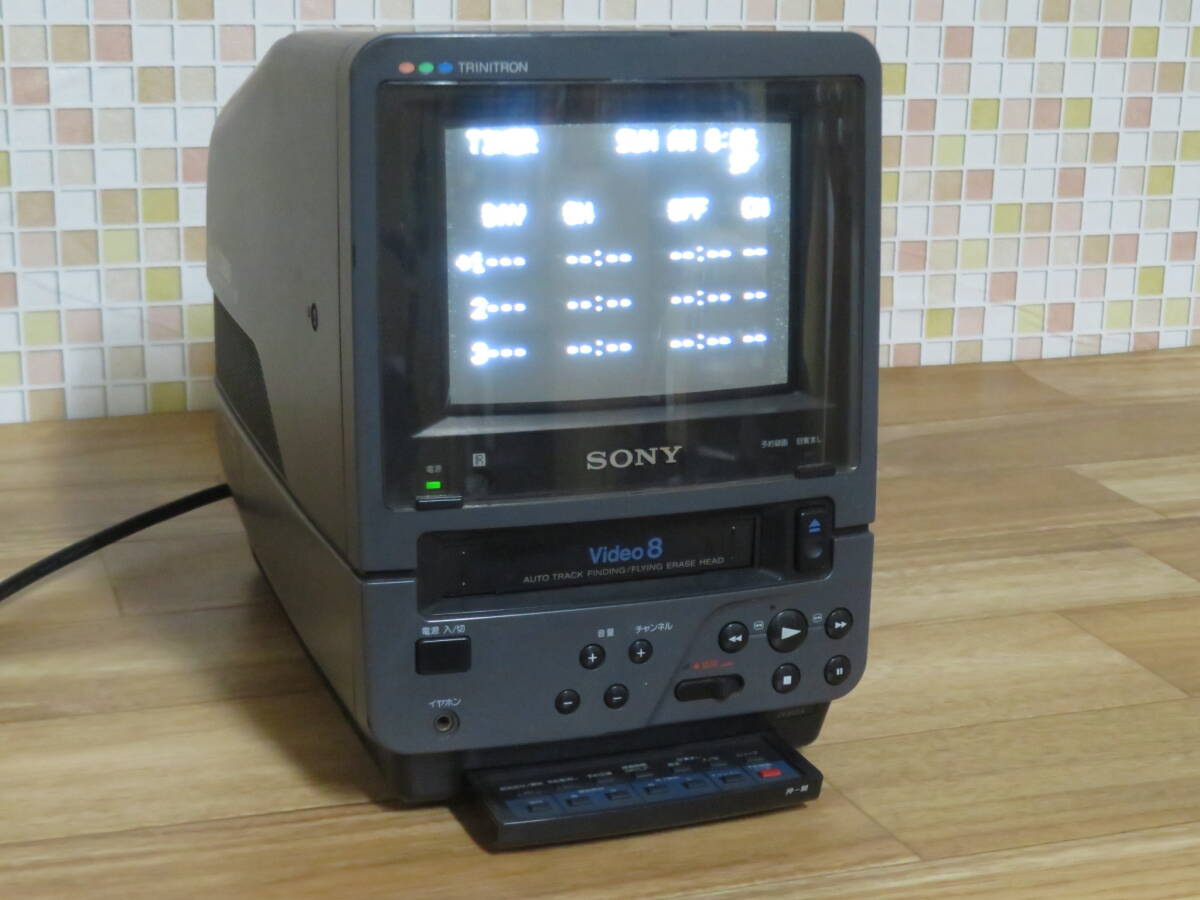 SONY Video8 COMBO EV-DT1 ブラウン管 ソニー 電源コード付き 室内保管品 非喫煙環境です _画像3