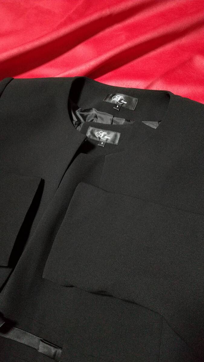 ★ lama　ブラックフォーマル　セットアップスーツ　上下　冠婚葬祭　黒　9号　良品美品　喪服　SM31-01N_画像2