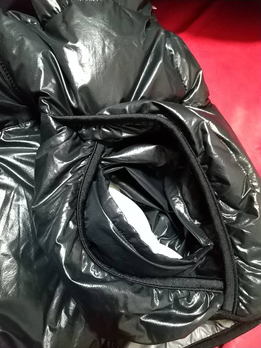 ★美品 ダウンジャケット　リバーシブル　CAMP7　黒グレー　ジップアップ　ナイロン　ダウン90　フェザー10　XL　MENS_画像5