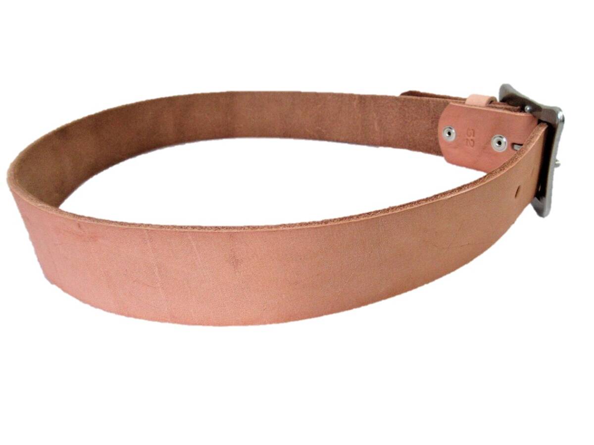 栃木レザーベルト（ナチュラル）ニッケルバレル鍍金バックル　４０ｍｍ幅一枚革_画像7