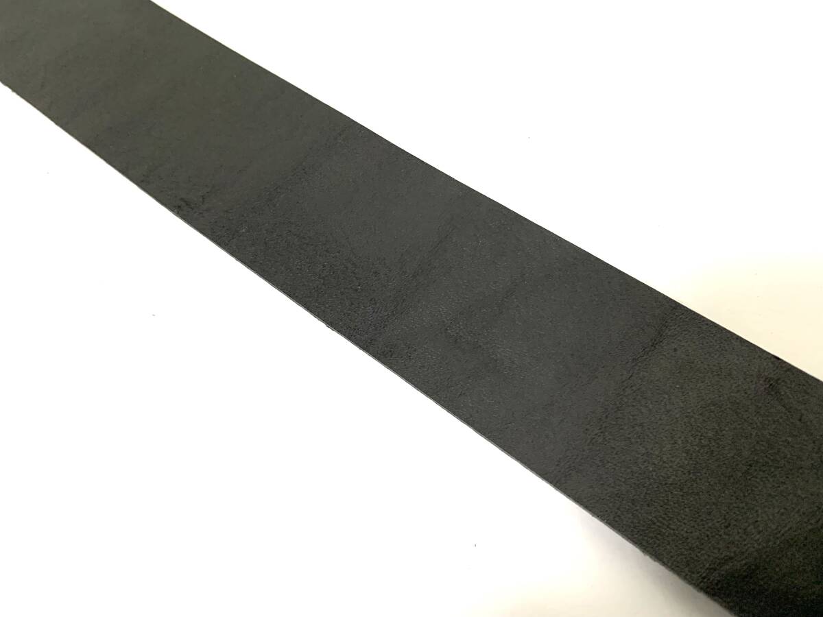 訳あり格安スタート！ 栃木レザーベルト（黒）３0インチ 40mm幅 ブラックニッケル鍍金（めっき）バックル　一枚革_画像4