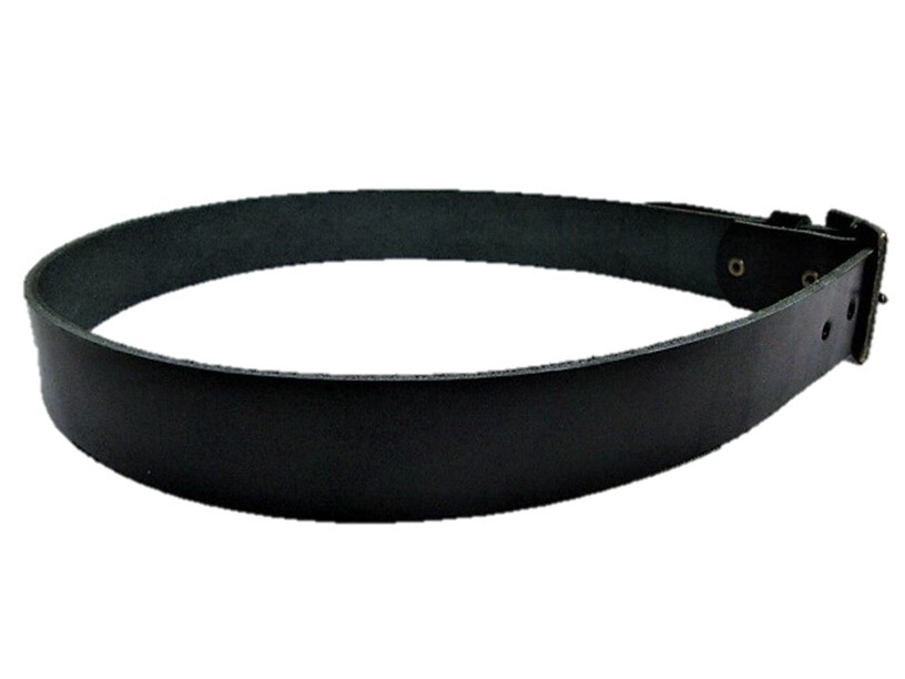 栃木レザー　エンドオンリースタッズベルト　黒（ブラックスポッツ）一枚革　ヴィンテージタイプ_画像3