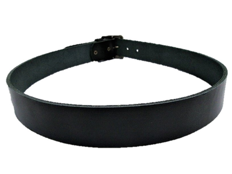 栃木レザー　エンドオンリースタッズベルト　黒（ブラックスポッツ）一枚革　ヴィンテージタイプ_画像4