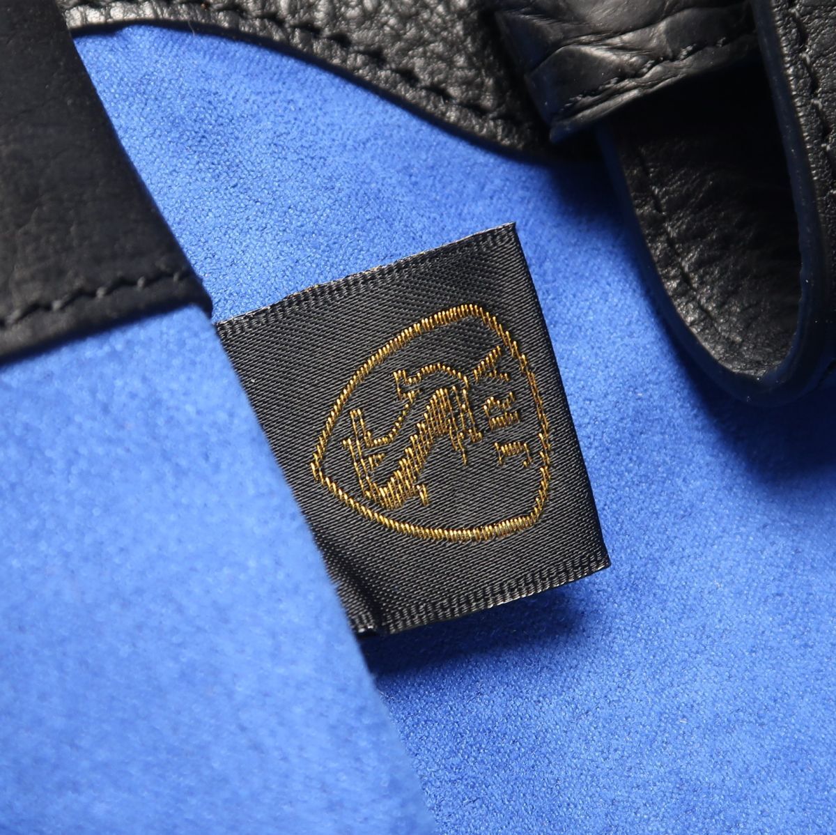 MI2833▽JRA認定 マットクロコ coto コト センター取り 本ワニ革 クロコダイルレザー ショルダー付き トートバッグ ハンドバッグ 2WAY 黒_画像8