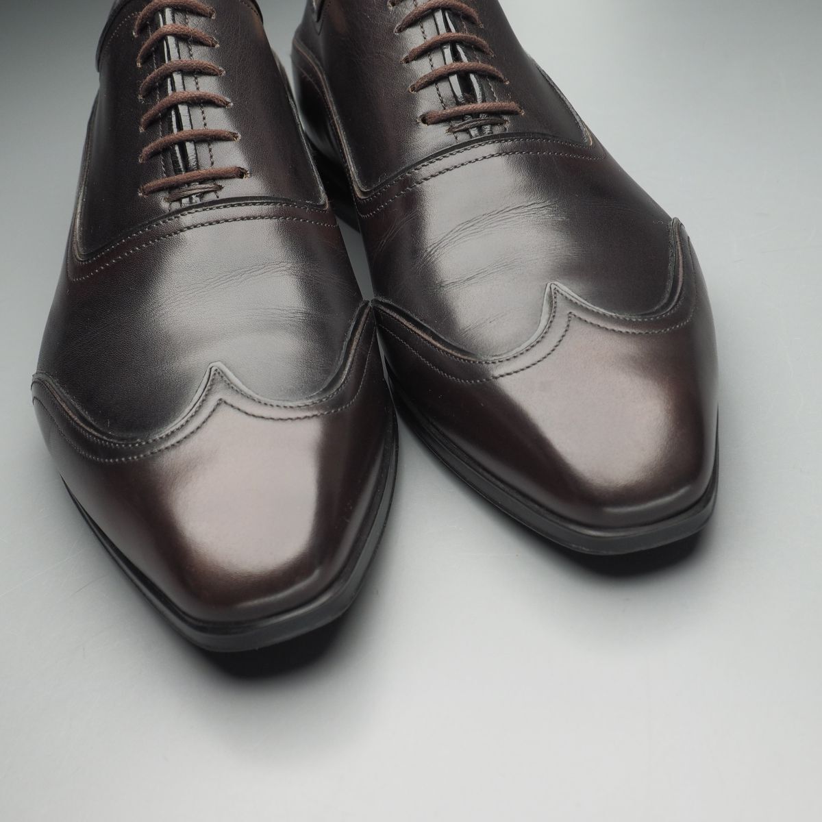 GS5468//イタリア製*グッチ/GUCCI*メンズ39.5EJ/ウイングチップ/ブラインドブローグ/レザーシューズ/革靴/茶/ブラウン_画像5