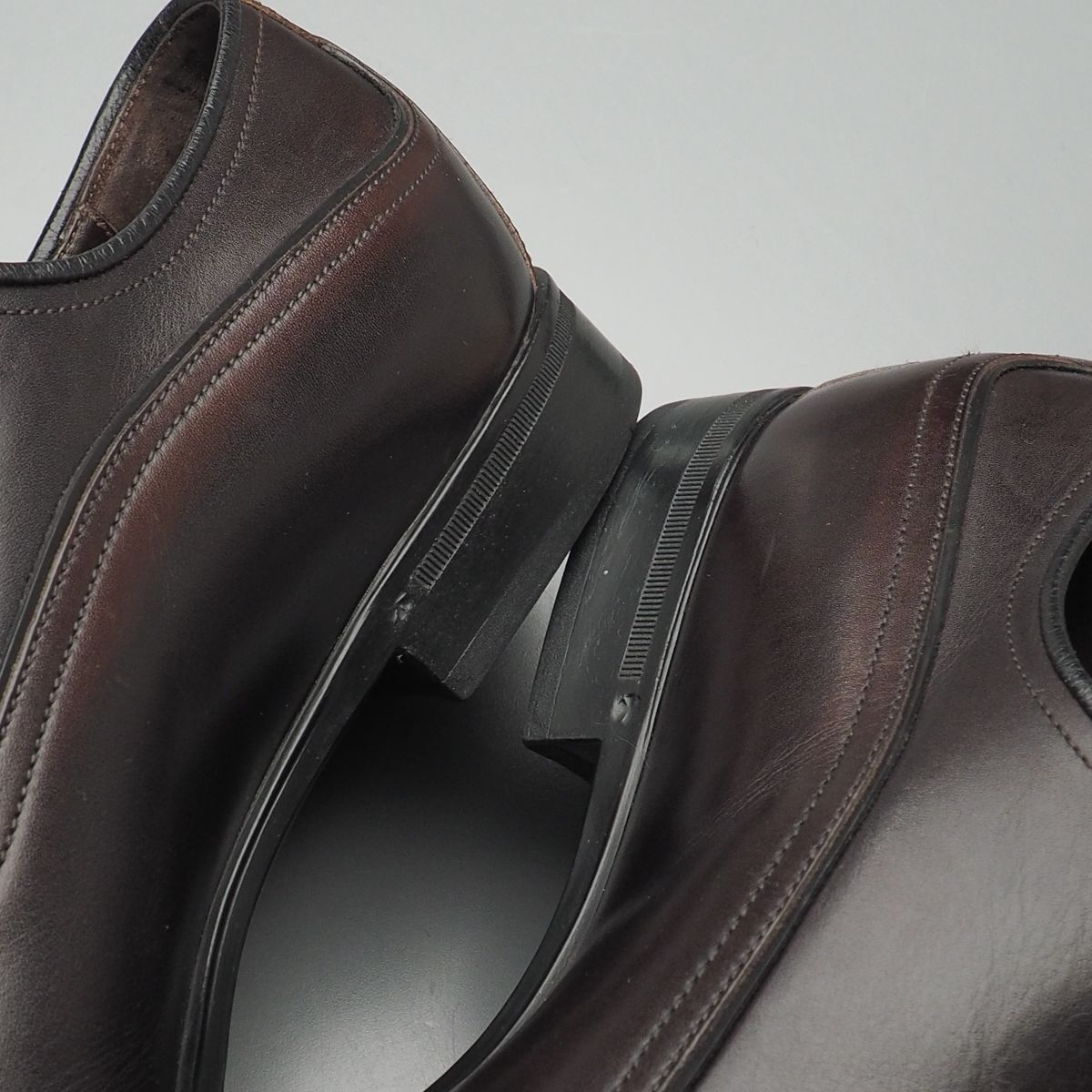 GS5468//イタリア製*グッチ/GUCCI*メンズ39.5EJ/ウイングチップ/ブラインドブローグ/レザーシューズ/革靴/茶/ブラウン_画像6