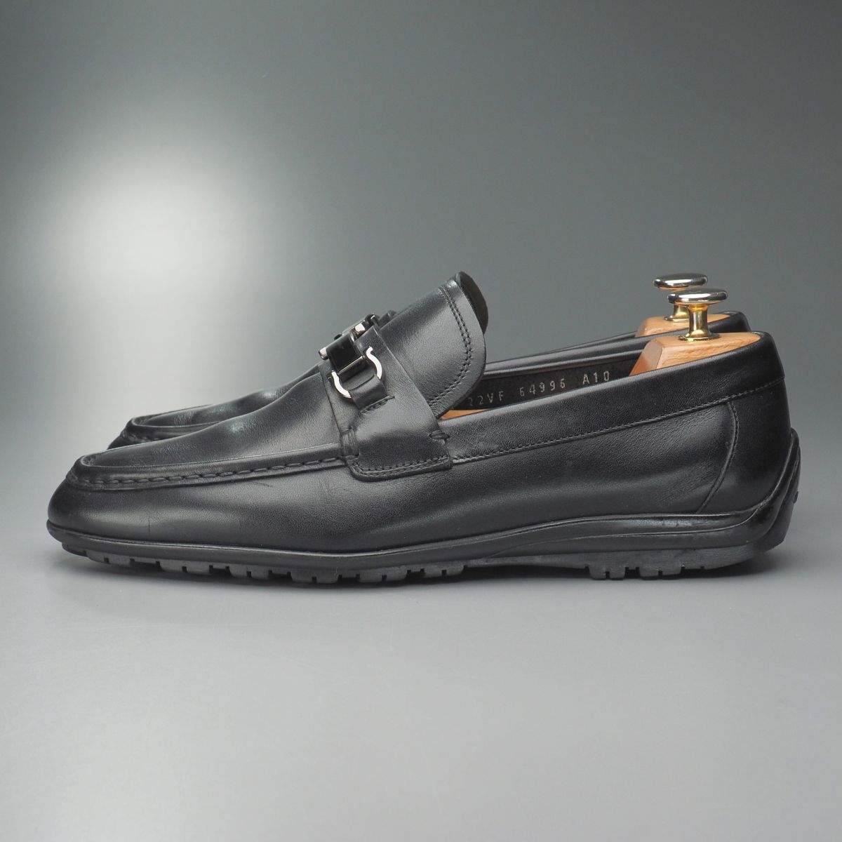 GS5625//イタリア製*サルヴァトーレフェラガモ*メンズ7EEE/ガンチーニ/ビットローファー/レザースリッポン/革靴/黒/ブラック_画像3