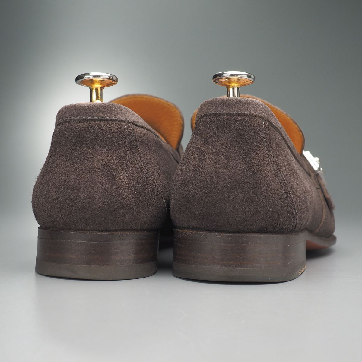 GS5414//イタリア製*エルメス/HERMES*メンズ39.5/サックアデペッシュ金具/ストラップローファー/レザースリッポン/革靴_画像4