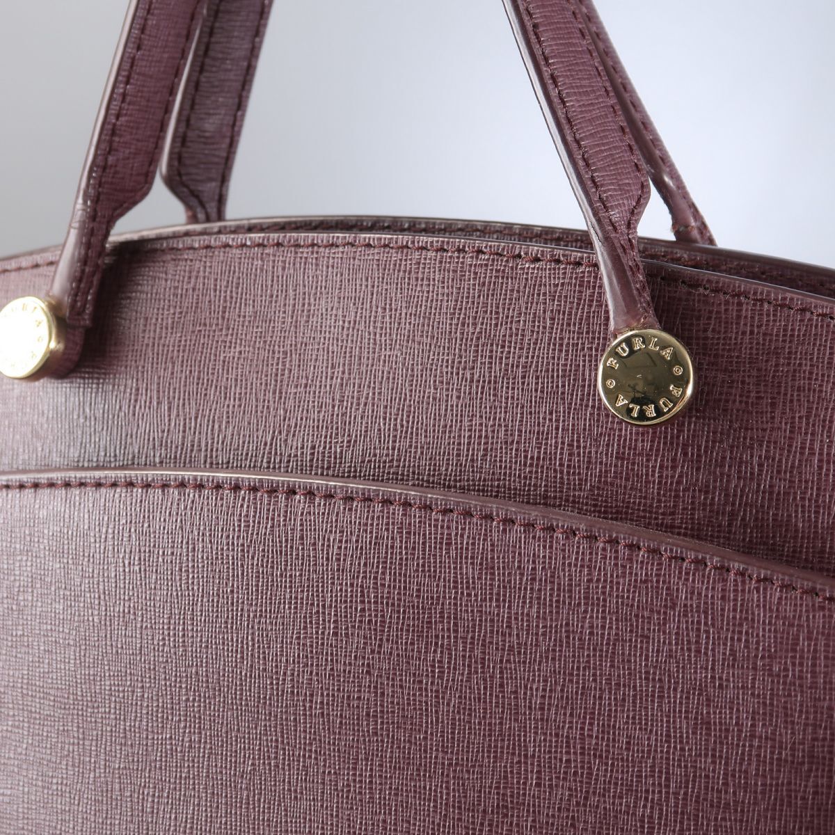 MI3320△FURLA フルラ AGATA アガタ レザー 2way ハンドバッグ ショルダーバッグ クロスボディ 鞄 バーガンディ系_画像4
