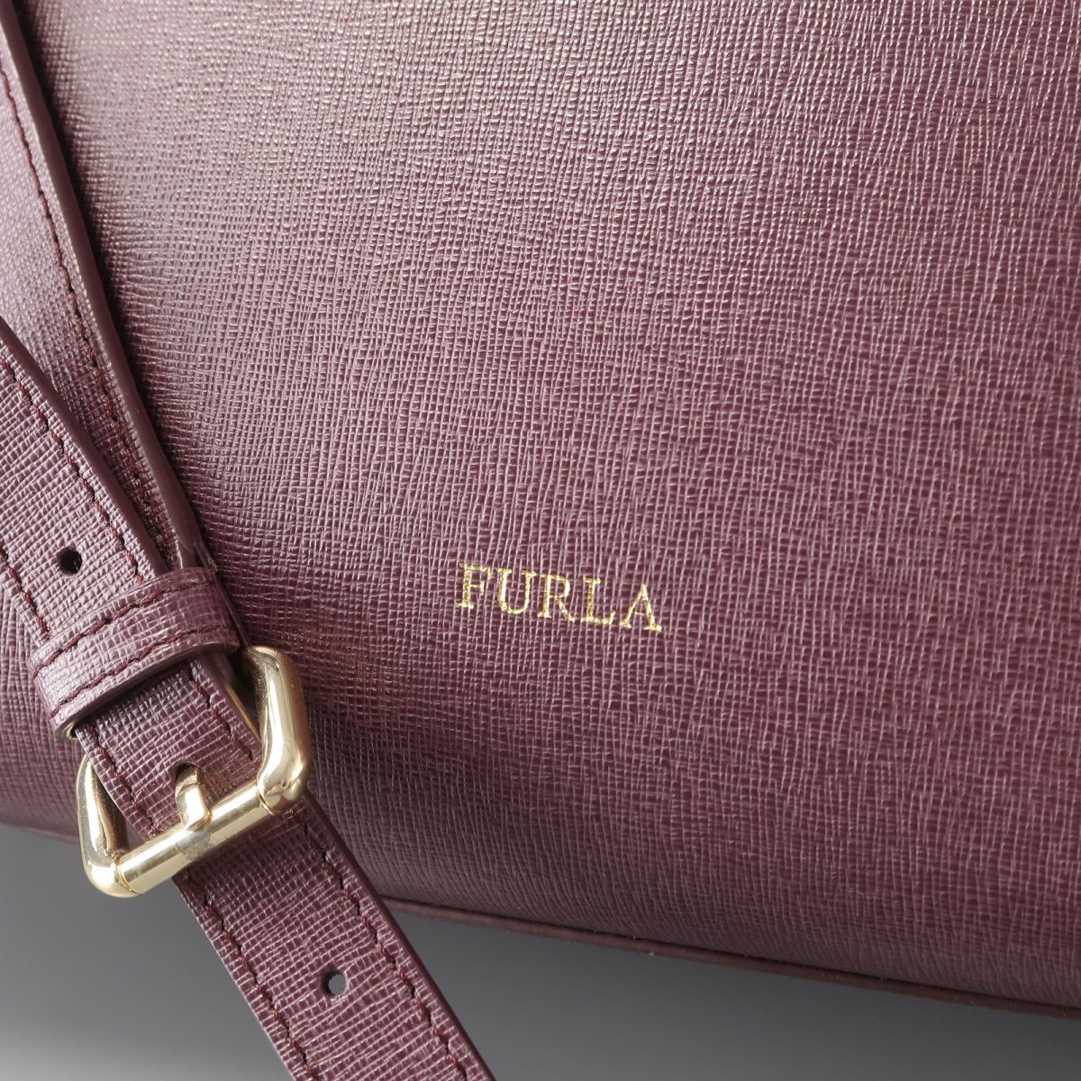 MI3320△FURLA フルラ AGATA アガタ レザー 2way ハンドバッグ ショルダーバッグ クロスボディ 鞄 バーガンディ系_画像5