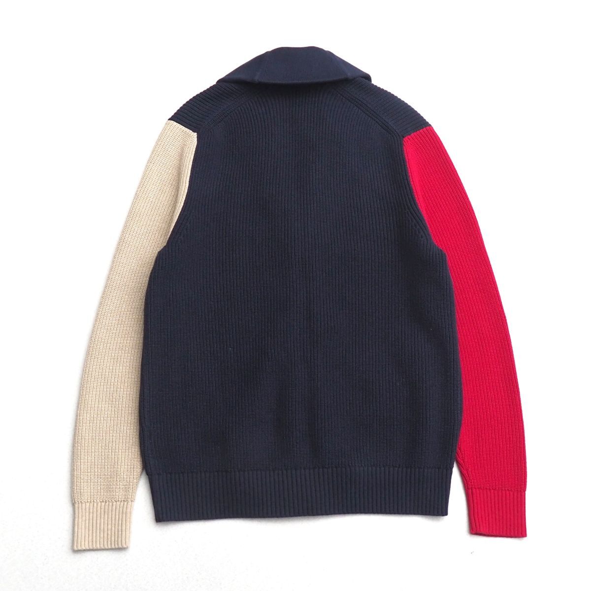 TJ6879v не использовался BROOKS BROTHERS/ Brooks Brothers Red Fleece красный флис мужской S цвет блок шаль цвет кардиган 