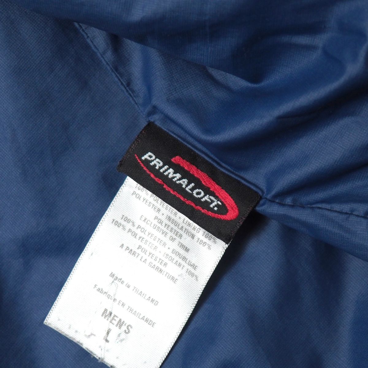 TI6201◎patagonia パタゴニア 83974F9 マイクロパフジャケット 83974F9 中綿:プリマロフト メンズL ブルー系 ジップ フーデッドジャケット_画像8