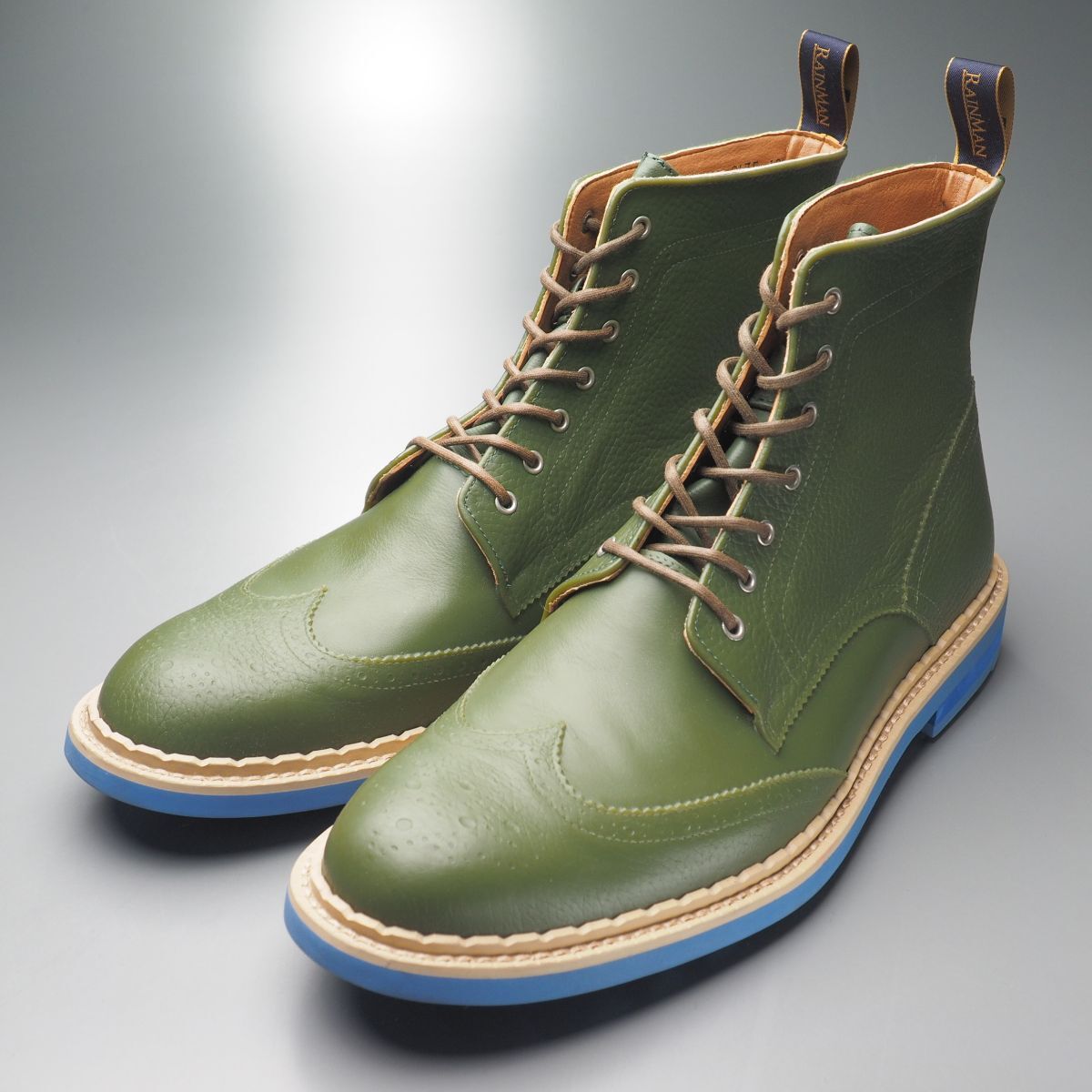 GS4430//未使用*レインマン/RAINMAN×マークマクナイリー/MARK MCNAIRY*メンズ10/ウイングチップ/レインブーツ/カントリーブーツ/靴_画像1