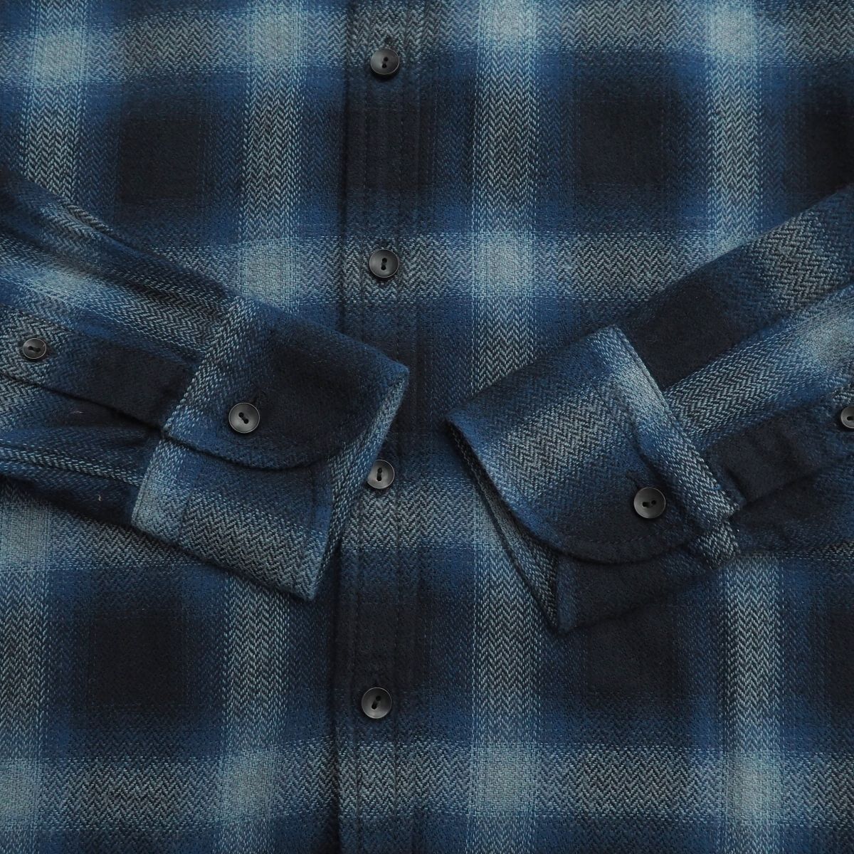 MI3743▽kolor カラー メンズ2 オンブレチェックシャツ 長袖シャツ 15WCM-B08114 ネイビー系_画像4