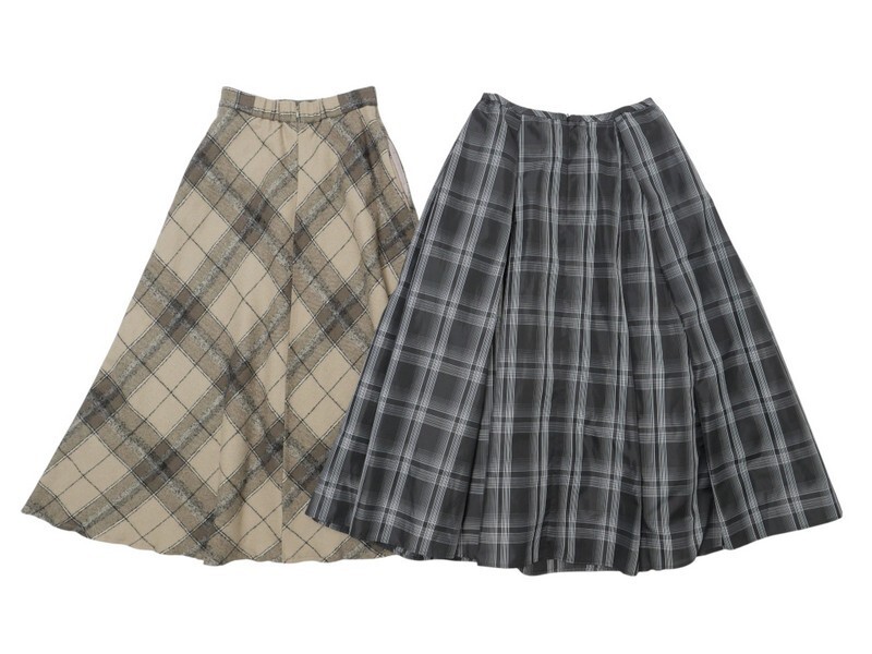 TJ6010□2点セット フレイ アイディー/FRAY I.D ウールロングフレアスカート+タックギャザーボリュームスカート レディース サイズ0,1_画像2