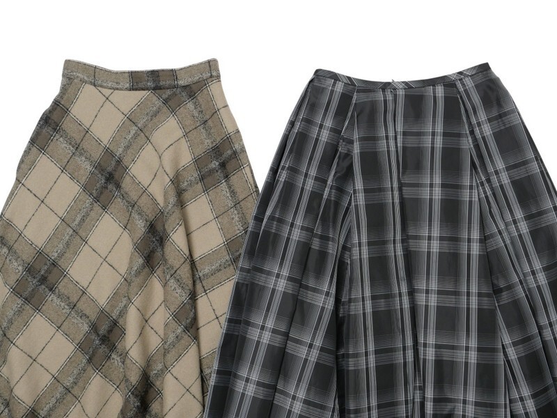 TJ6010□2点セット フレイ アイディー/FRAY I.D ウールロングフレアスカート+タックギャザーボリュームスカート レディース サイズ0,1_画像3