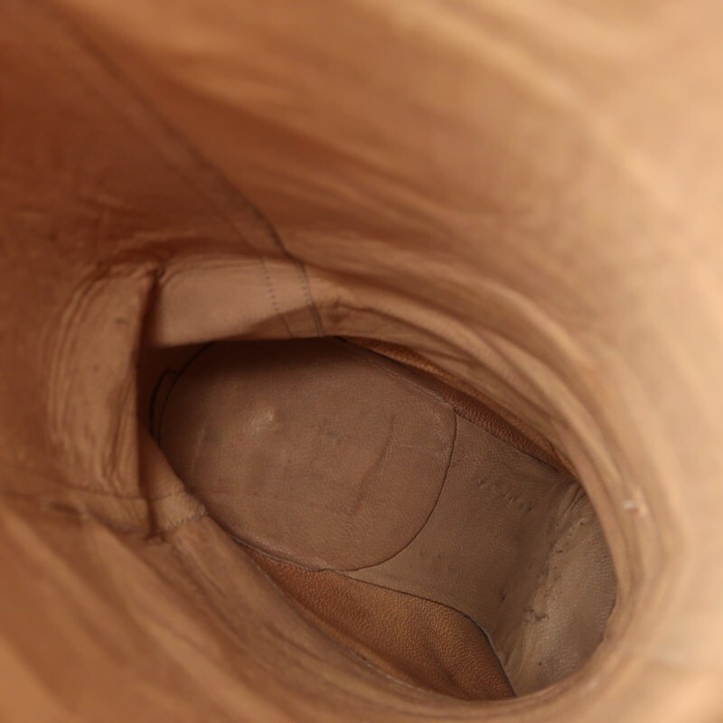 GS4988△イタリア製 POLLINI ポリーニ レザー ロングブーツ ロゴメタル 靴 ブラック 黒 サイズ36/22.5cm相当_画像7