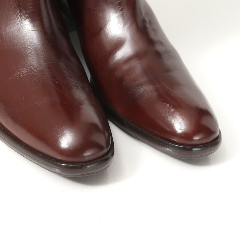 GS5421□イタリア製 ファビオルスコーニ/FABIO RUSCONI レディース サイズ37(22.5cm相当) ジョッキーブーツ ロングブーツ 靴 ブラウン系_画像4