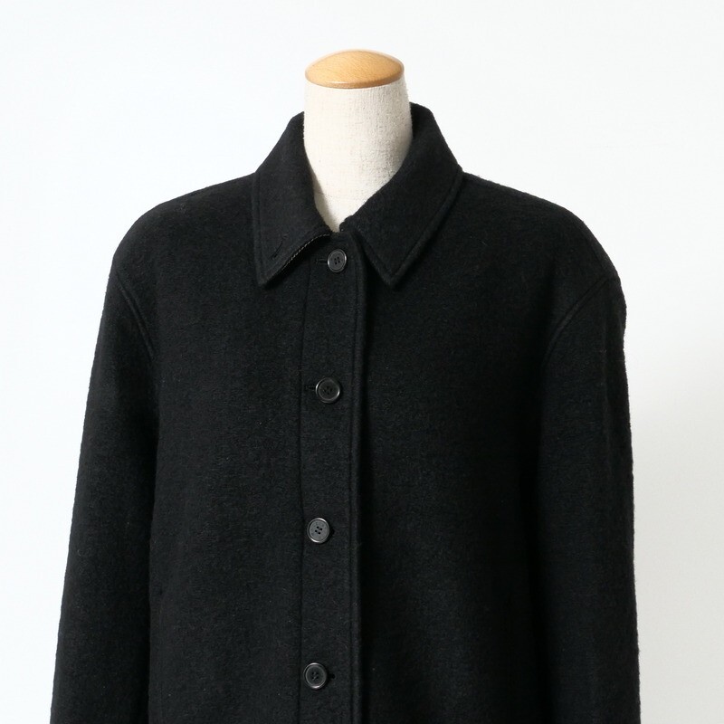 TJ3887●マッキントッシュ/MACKINTOSH*ウール ジャケット*別布:千鳥格子*コンバーチブルカラー レディース サイズ38*ブラック_画像3