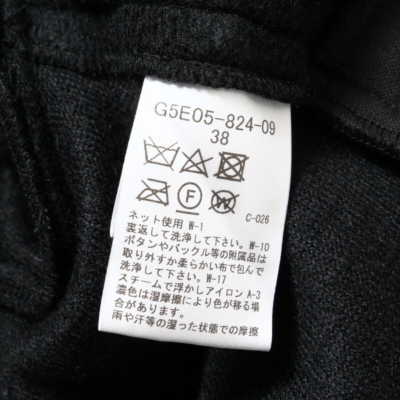 TJ3887●マッキントッシュ/MACKINTOSH*ウール ジャケット*別布:千鳥格子*コンバーチブルカラー レディース サイズ38*ブラック_画像7