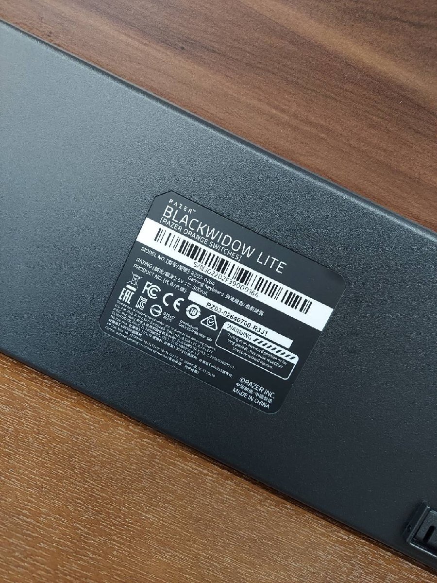○　RAZER BLACKWIDOW LITE RZ03-0264700-R3J1　ゲーミング キーボード 有線 レーザー_画像9