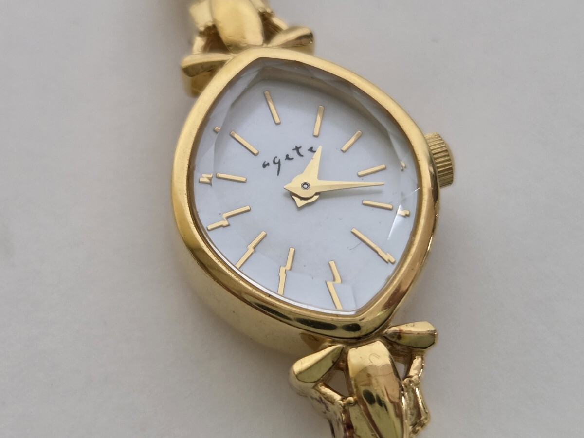 agete アガット　レディース腕時計　シェル文字盤　パール　ブレスレットウォッチ　○11112_画像3