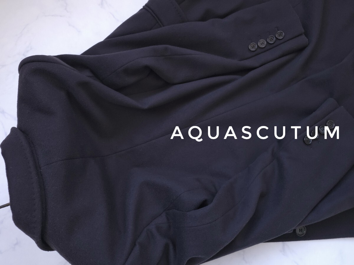超高級 極美品 Aquascutum セレブ御用達憧れのトラッドチェスターコート 豪華裏地デザイン アクアスキュータム 圧倒的優雅なスタイル_画像10