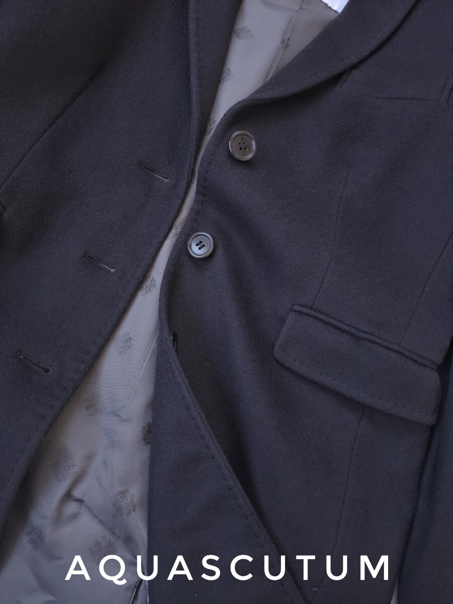 超高級 極美品 Aquascutum セレブ御用達憧れのトラッドチェスターコート 豪華裏地デザイン アクアスキュータム 圧倒的優雅なスタイル_画像7
