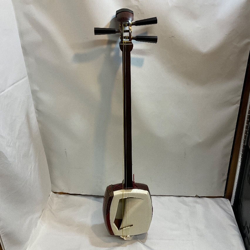 u58856　中古　津軽三味線 太棹 皮やぶれ_画像1