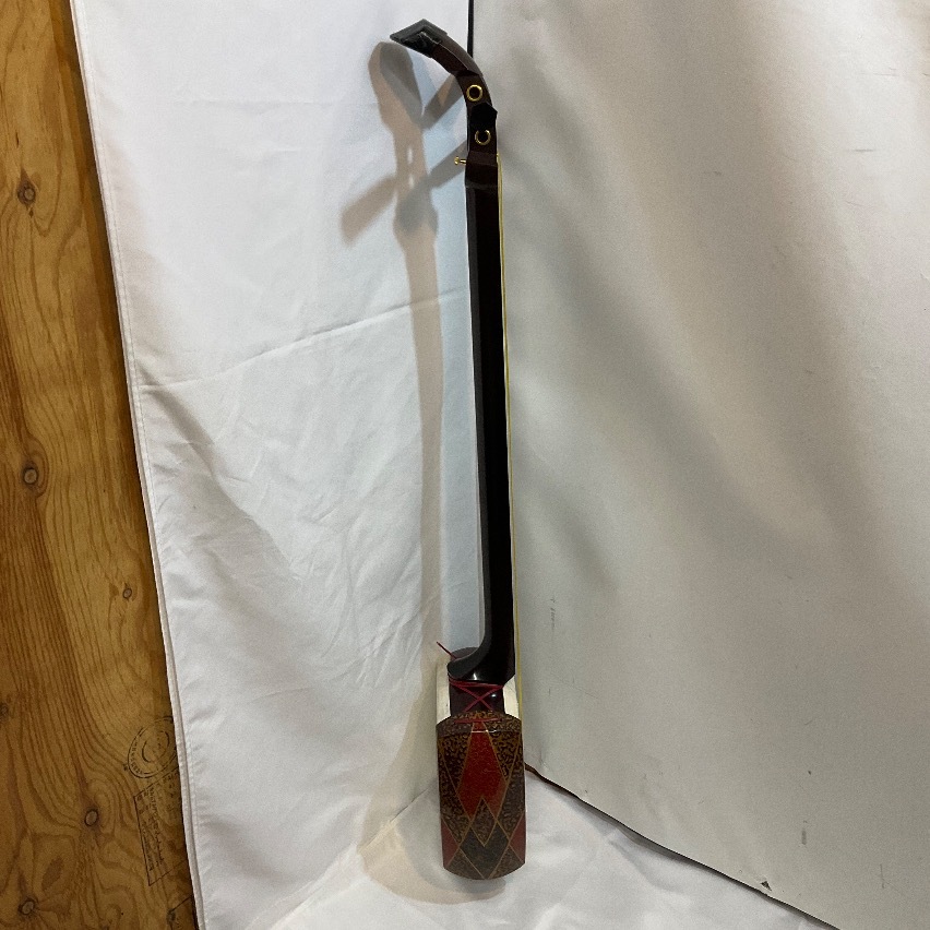 u58856　中古　津軽三味線 太棹 皮やぶれ_画像4