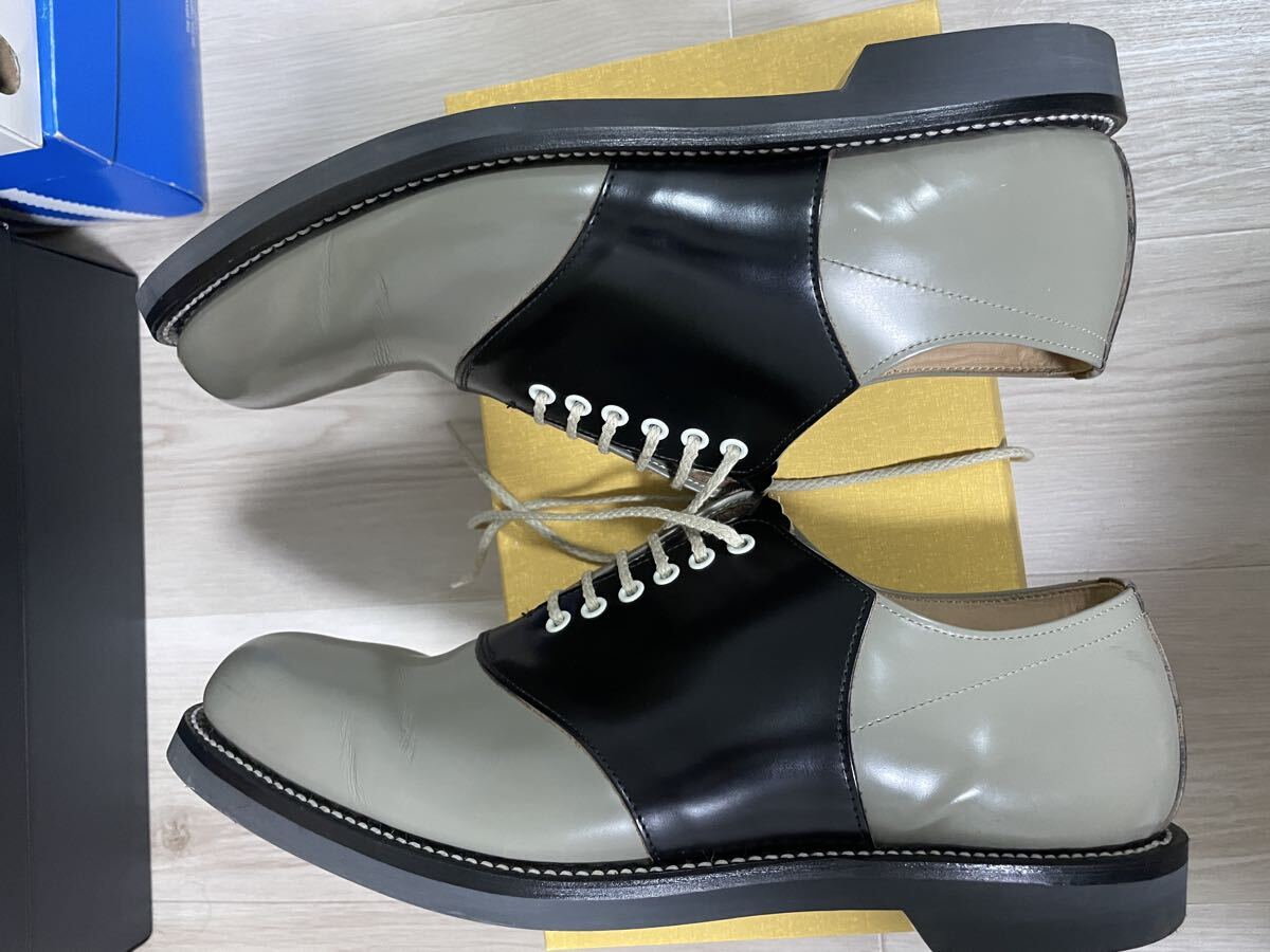 1度着用 希少28 リーガル REGAL サドルシューズ ブラックソーテル レザー ビジネス 普段使い オシャレ サドル 28_画像5