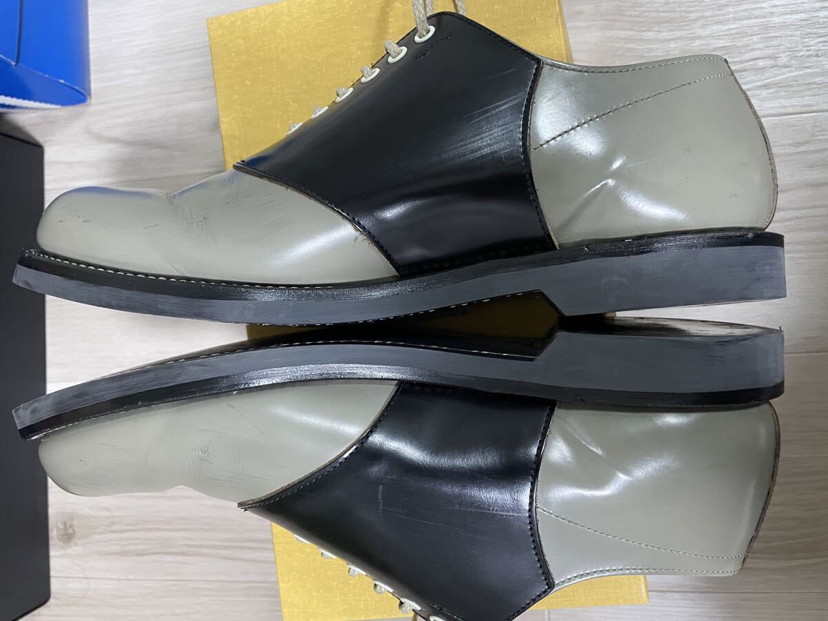 1度着用 希少28 リーガル REGAL サドルシューズ ブラックソーテル レザー ビジネス 普段使い オシャレ サドル 28_画像6